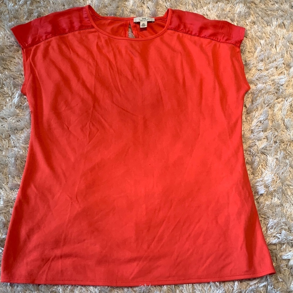 NWOT Halston Coral Top